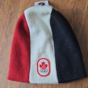 Red, White, and Black Olympic Beanie